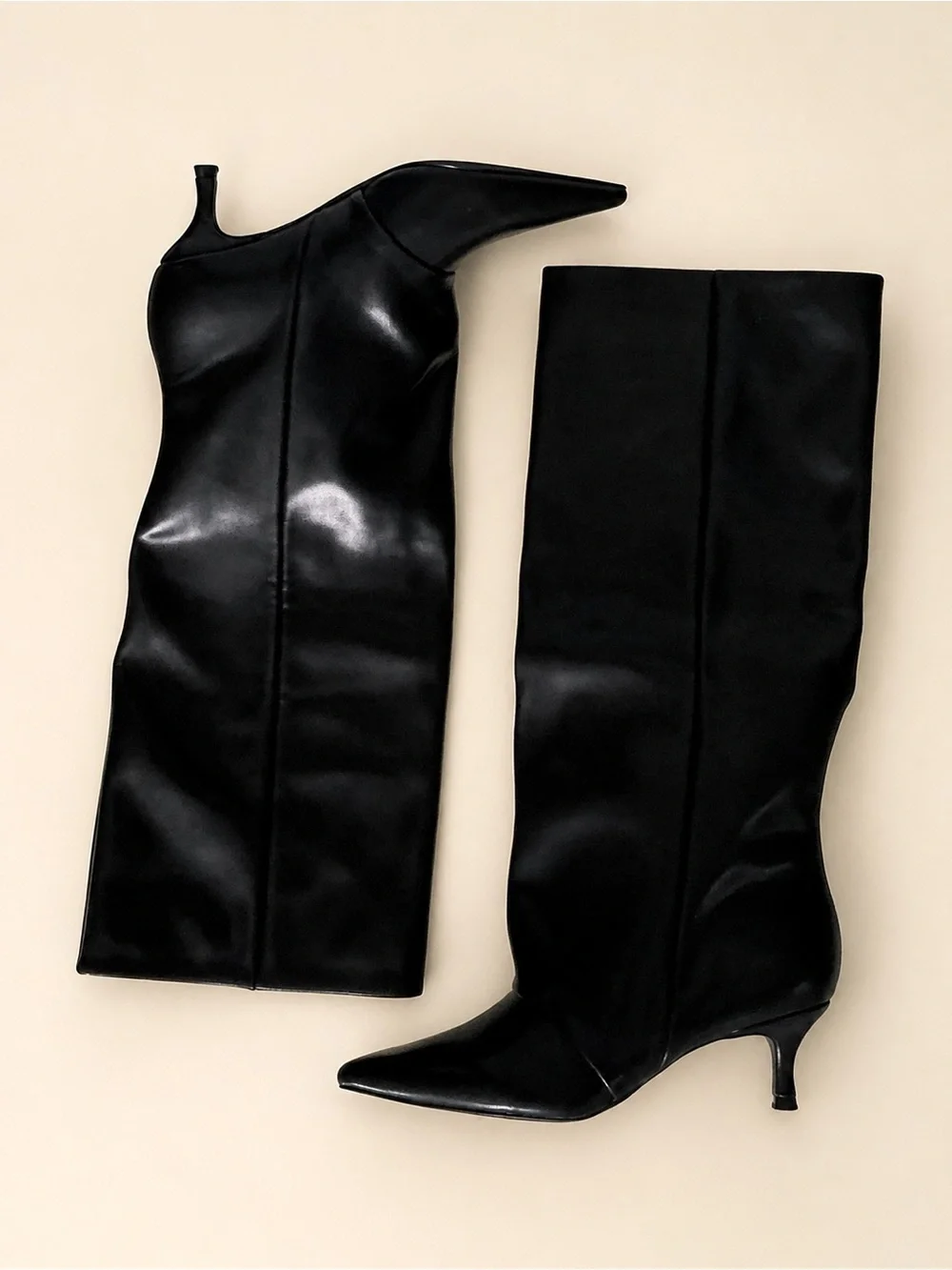 🖤⚡ Sleek Pointed-Toe Kitten-Heel Knee Boots | Size 8 | NWOT ⚡🖤